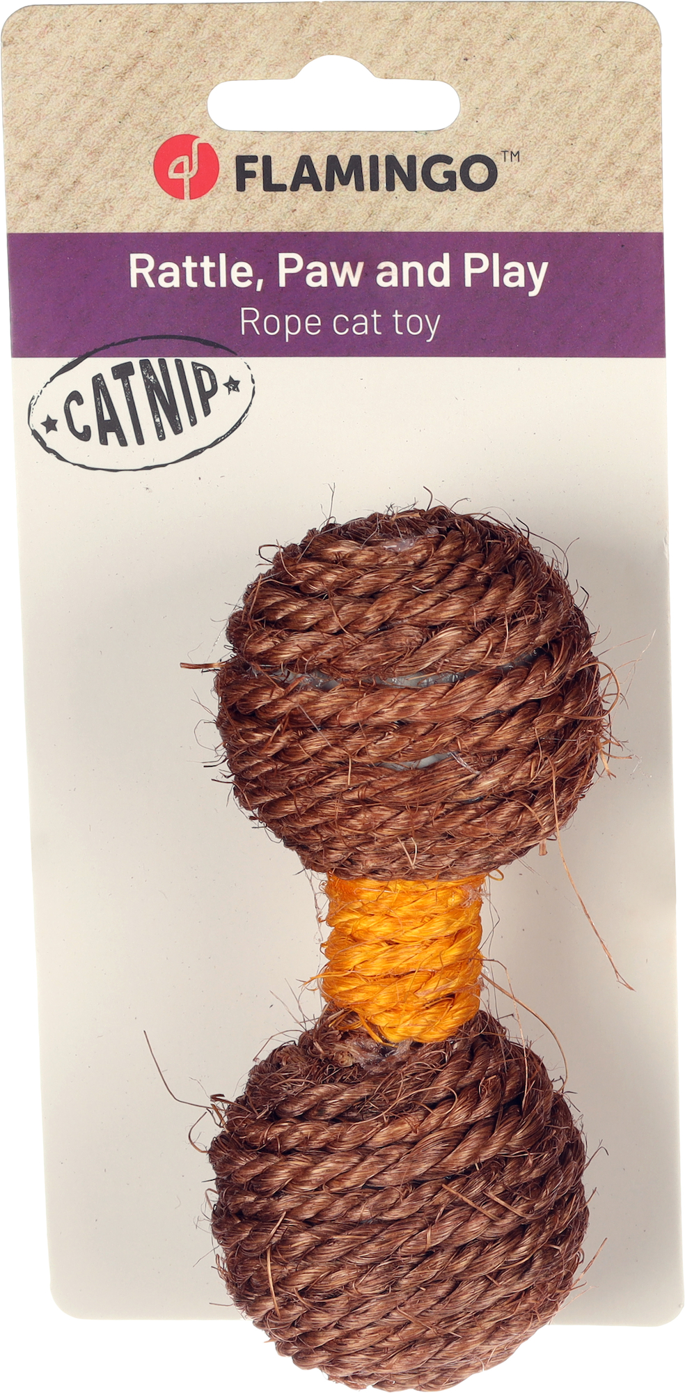 Flamingo Juguete Justo Mancuerna Marrón & Amarillo