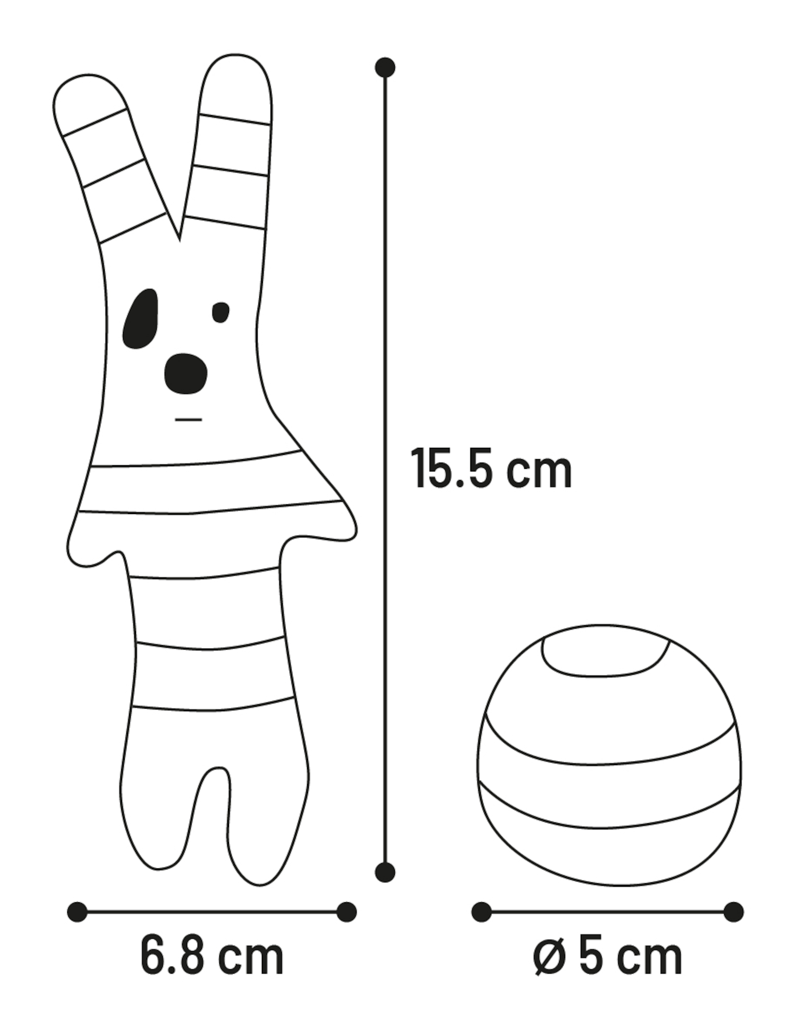 Flamingo Toy Faci Rabbit Grey