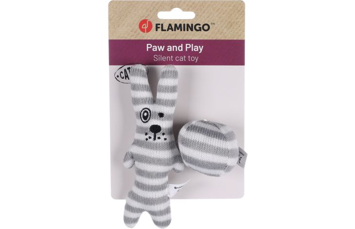Flamingo Spielzeug Faci Kaninchen Grau