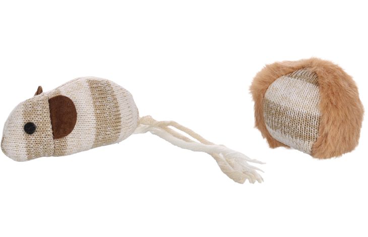 Flamingo Toy Faci Mouse with ball Brown