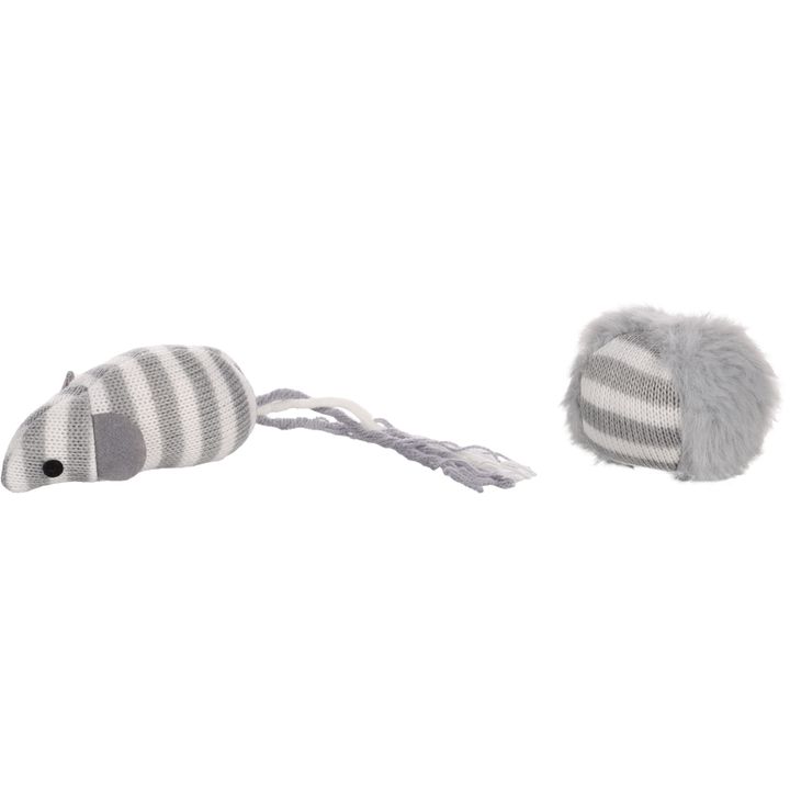 Speelgoed Faci Bal & Muis Grijs | 561457 | Flamingo Pet Products