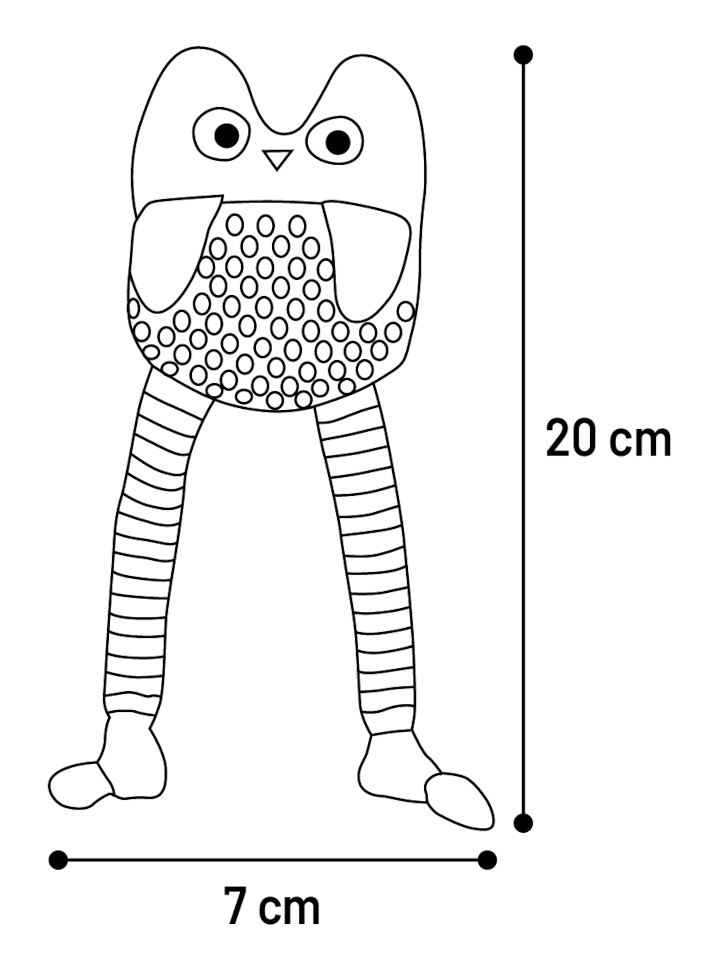 Flamingo Spielzeug Raibo Eule Grün