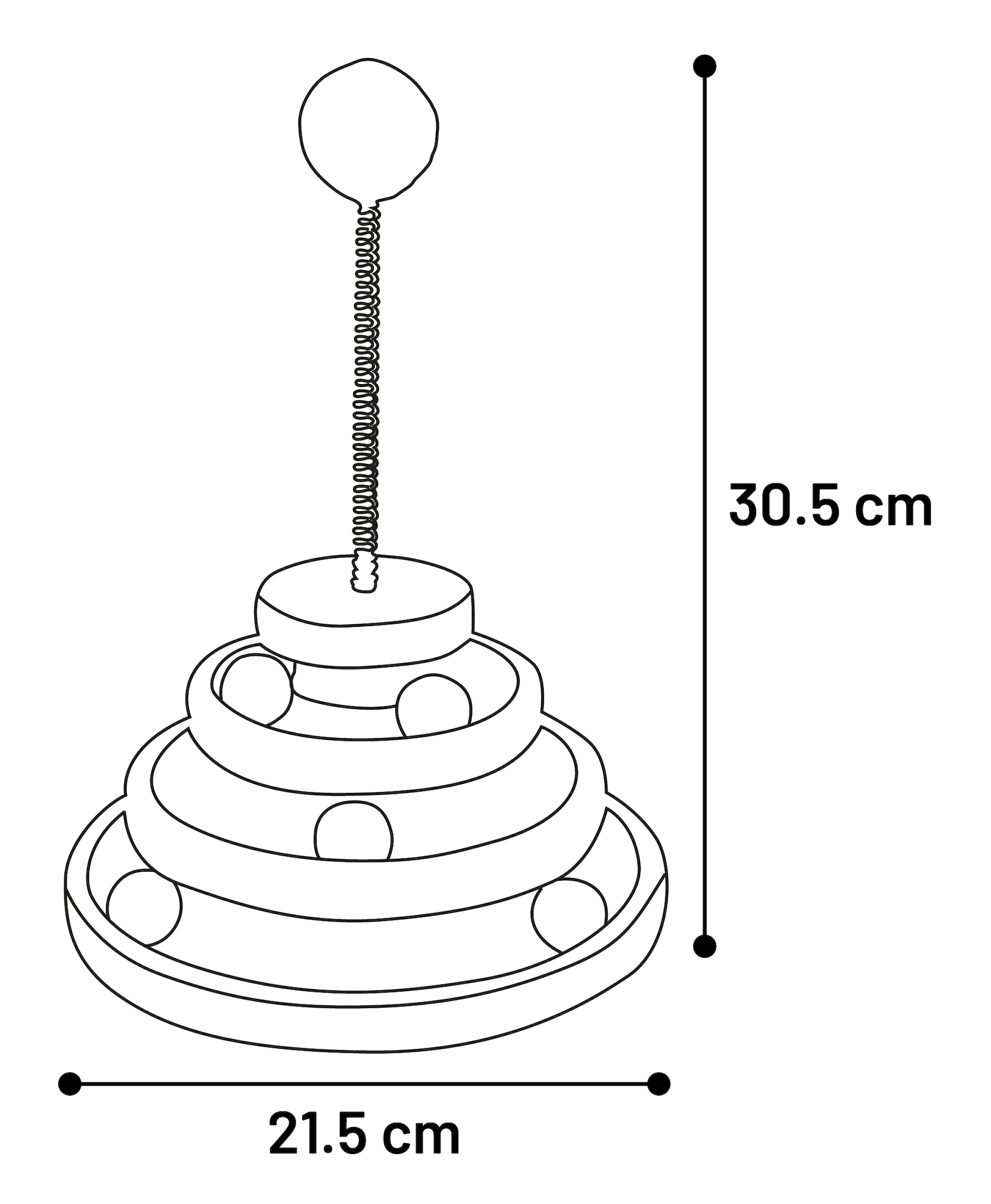 Flamingo Toy Cattivo Ball track with ball Brown