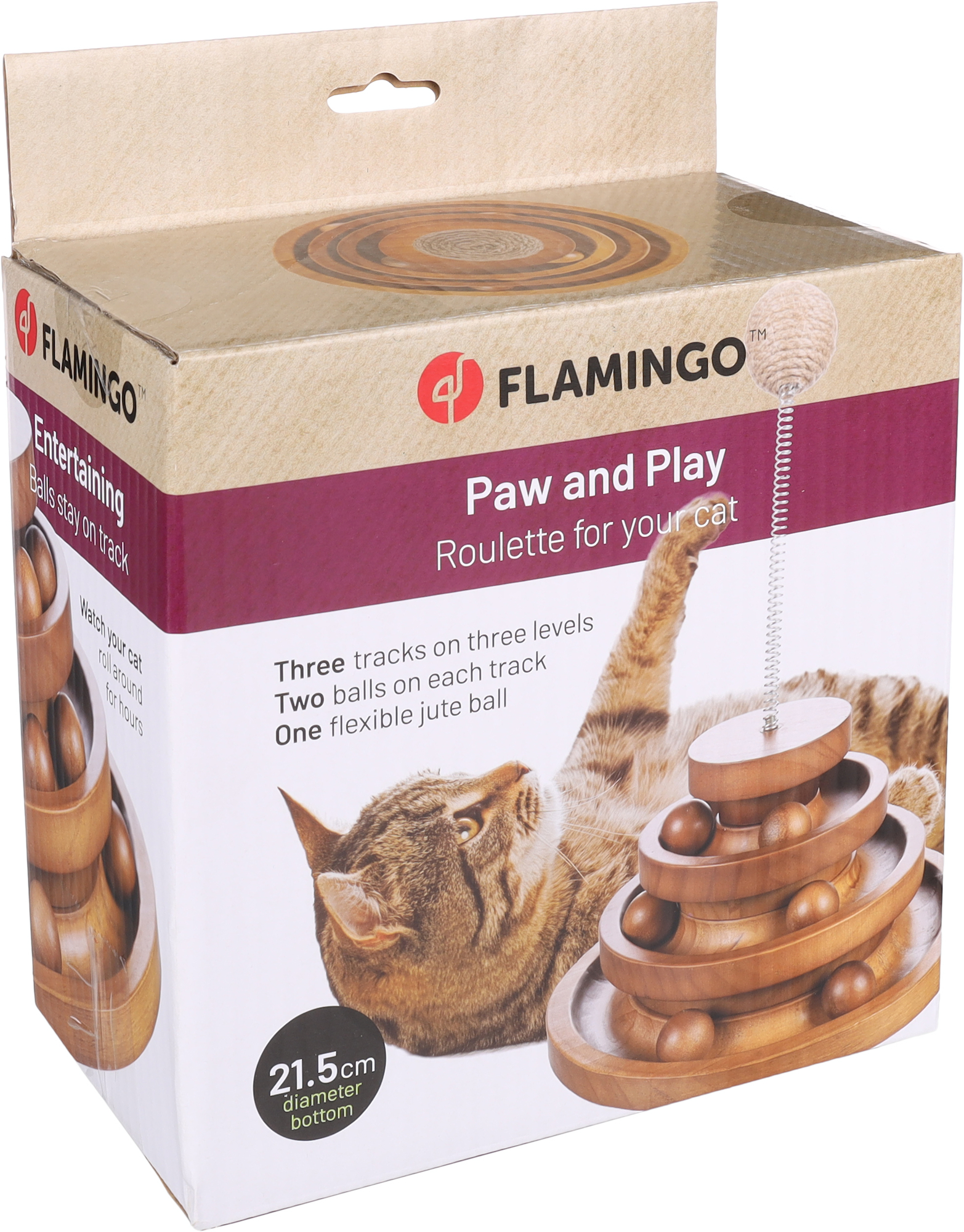 Flamingo Toy Cattivo Ball track with ball Brown