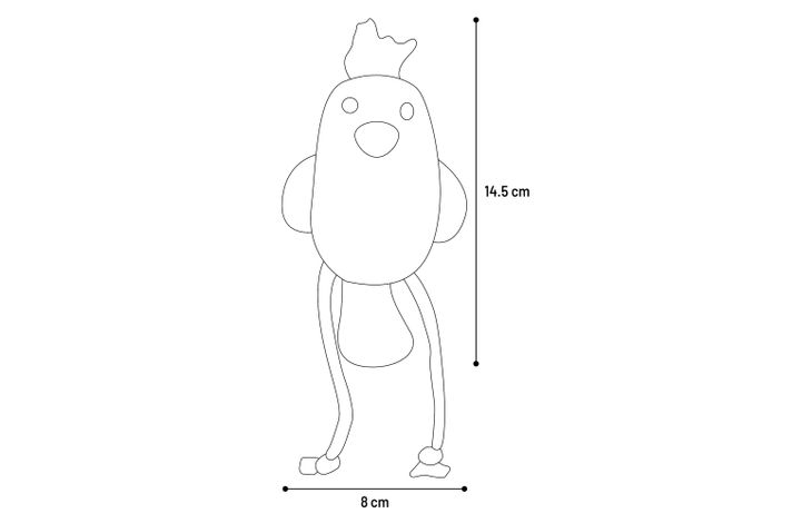 Flamingo Speelgoed Blaro Vogel Rood