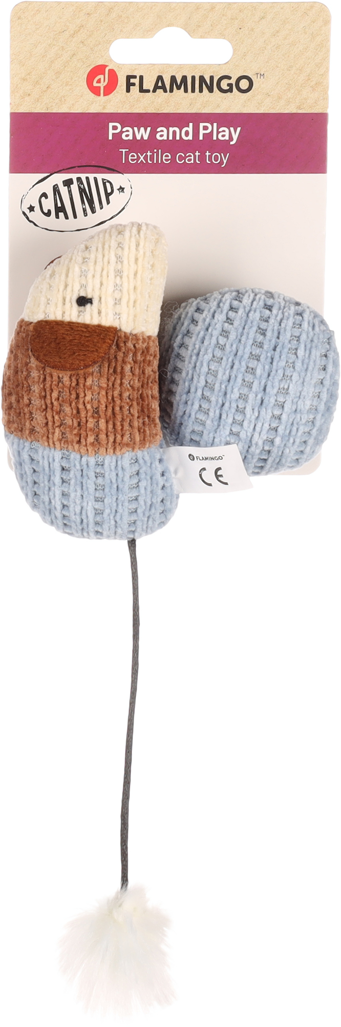 Flamingo Spielzeug Blaro Maus & Ball Blau