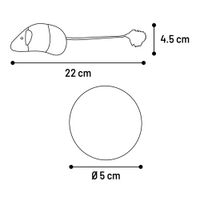 Flamingo Spielzeug Blaro Maus & Ball Rot