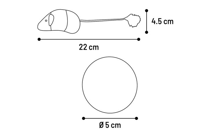 Flamingo Spielzeug Blaro Maus & Ball Rot