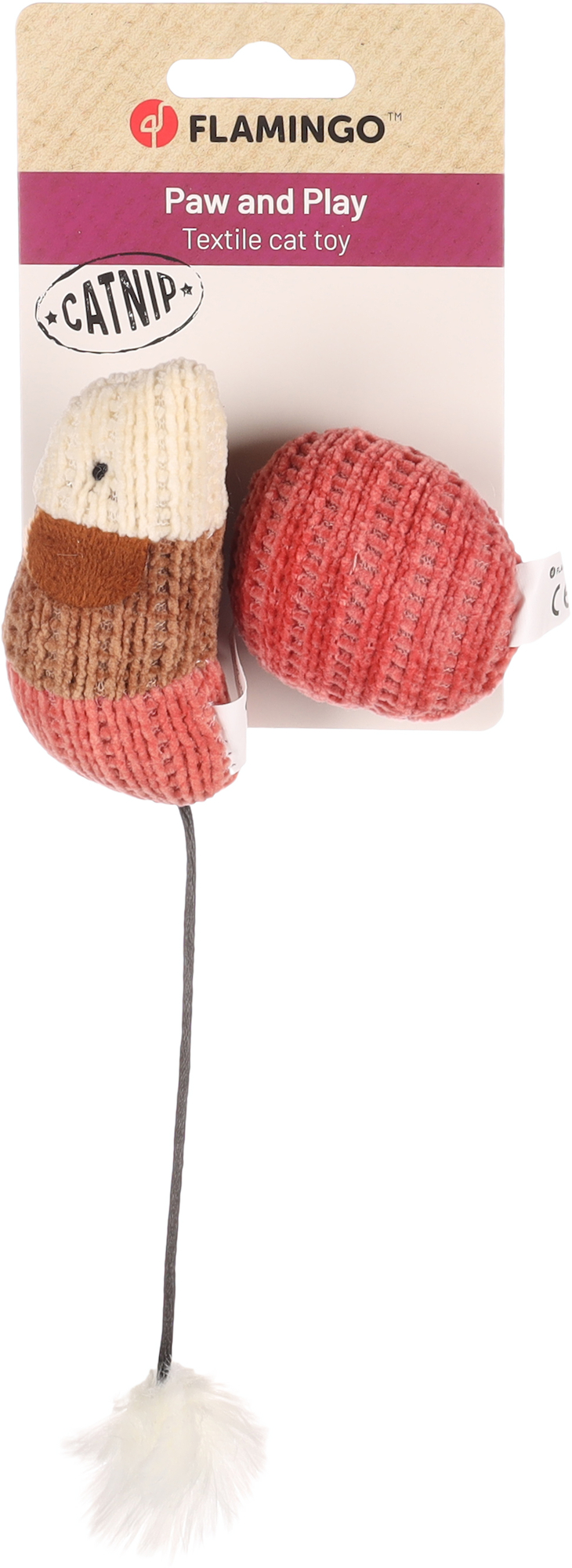 Flamingo Spielzeug Blaro Maus & Ball Rot