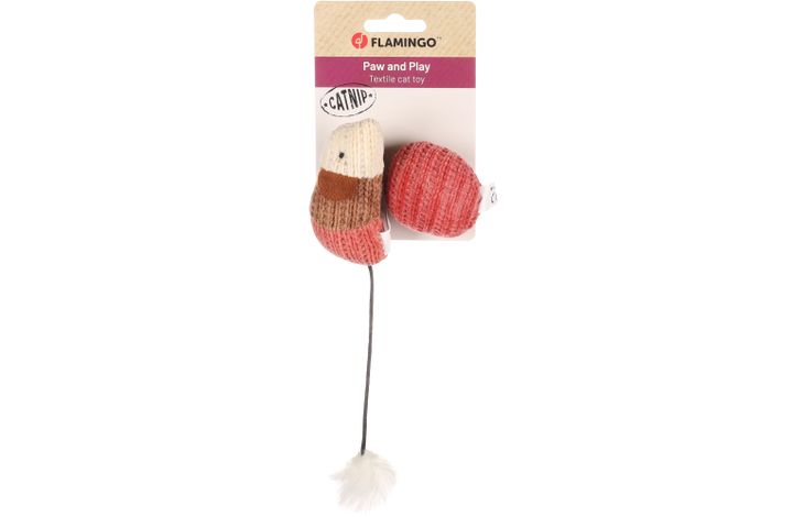 Flamingo Spielzeug Blaro Maus & Ball Rot