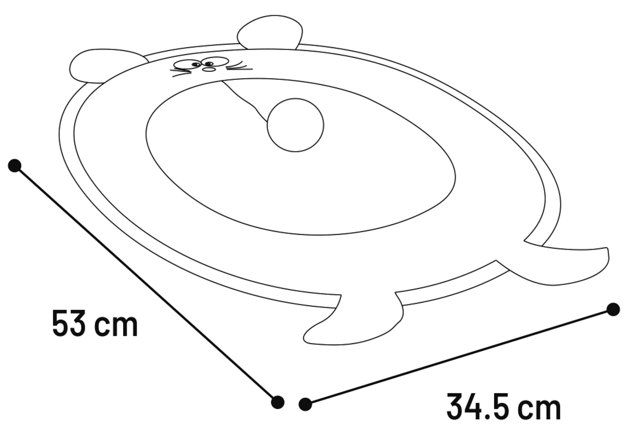 Flamingo Jouet Jagre  avec balle Jaune