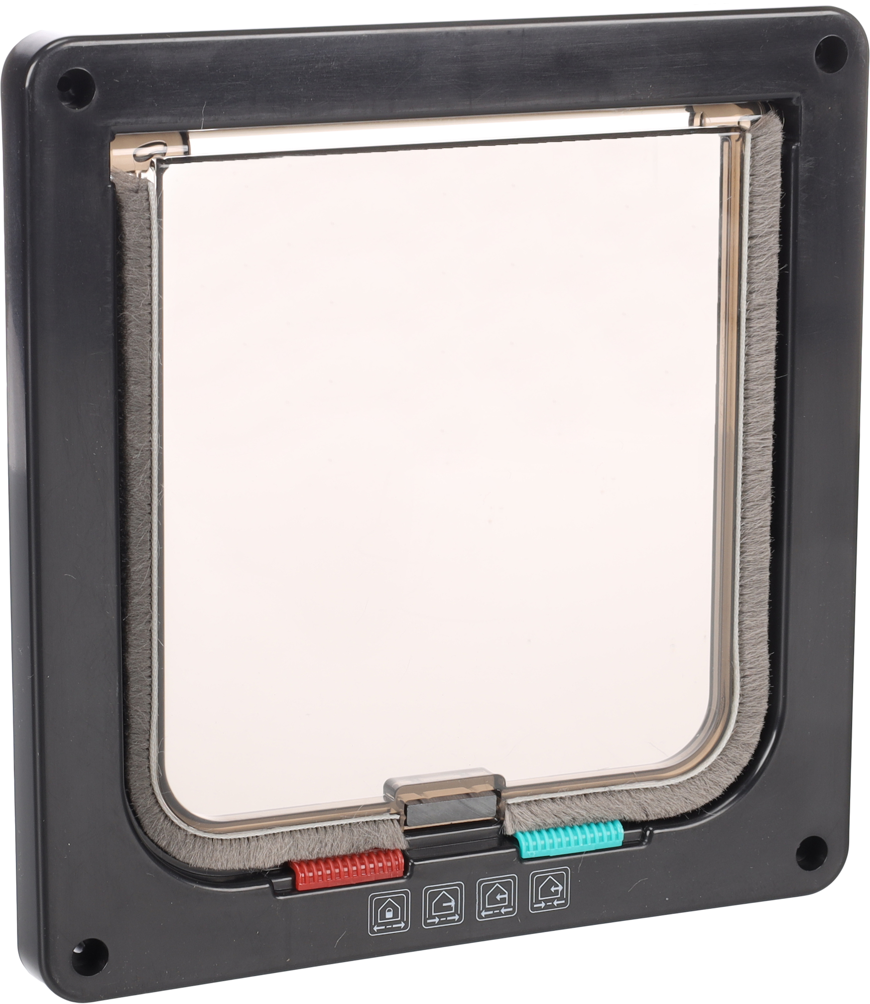 Flamingo Cat door 4 settings Tami Black