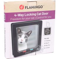 Flamingo Cat door 4 settings Tami Black