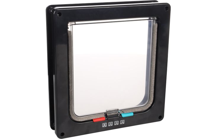 Flamingo Cat door 4 settings Vego Black