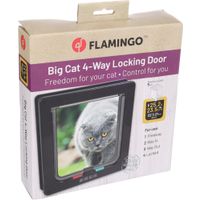 Flamingo Cat door 4 settings Vego Black