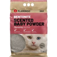 Flamingo Litière pour chat Bentonite avec poudre de bébé Granulés gros Agglomérant