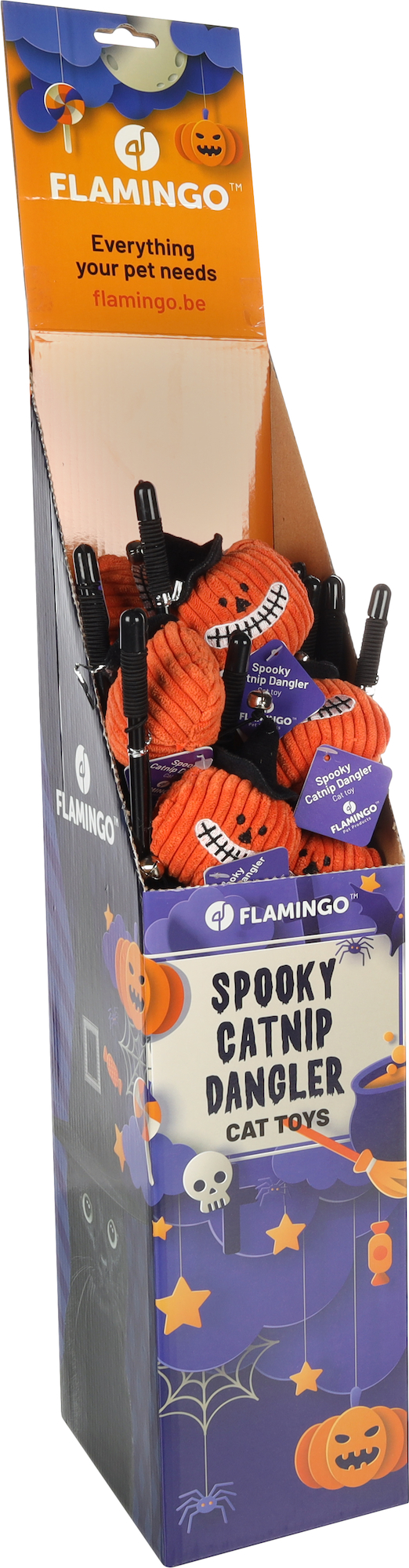 Flamingo Halloween Toy Pumpo Dangler with pumpkin Orange 
