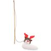 Kerst Speelgoed Drida Meerdere uitvoeringen Hengel, Rendier Bruin, Zwart, Wit, Rood Chevron patroon