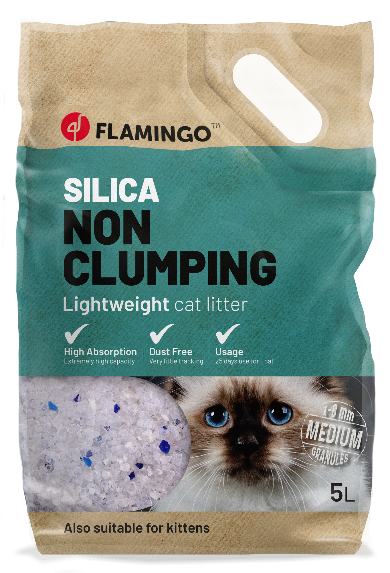 Cat litter Silica Medium grains 561526 Flamingo Pet Products