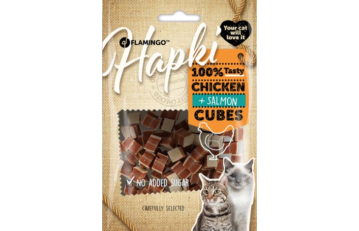 Flamingo Snacks Hapki Small blocks with chicken & with salmon 