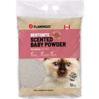 Flamingo Kattenbakvulling Bentoniet met babypoeder Fijne korrels Klonterend