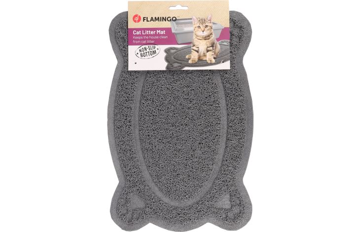 Flamingo Kattenbakmat Randy Grijs