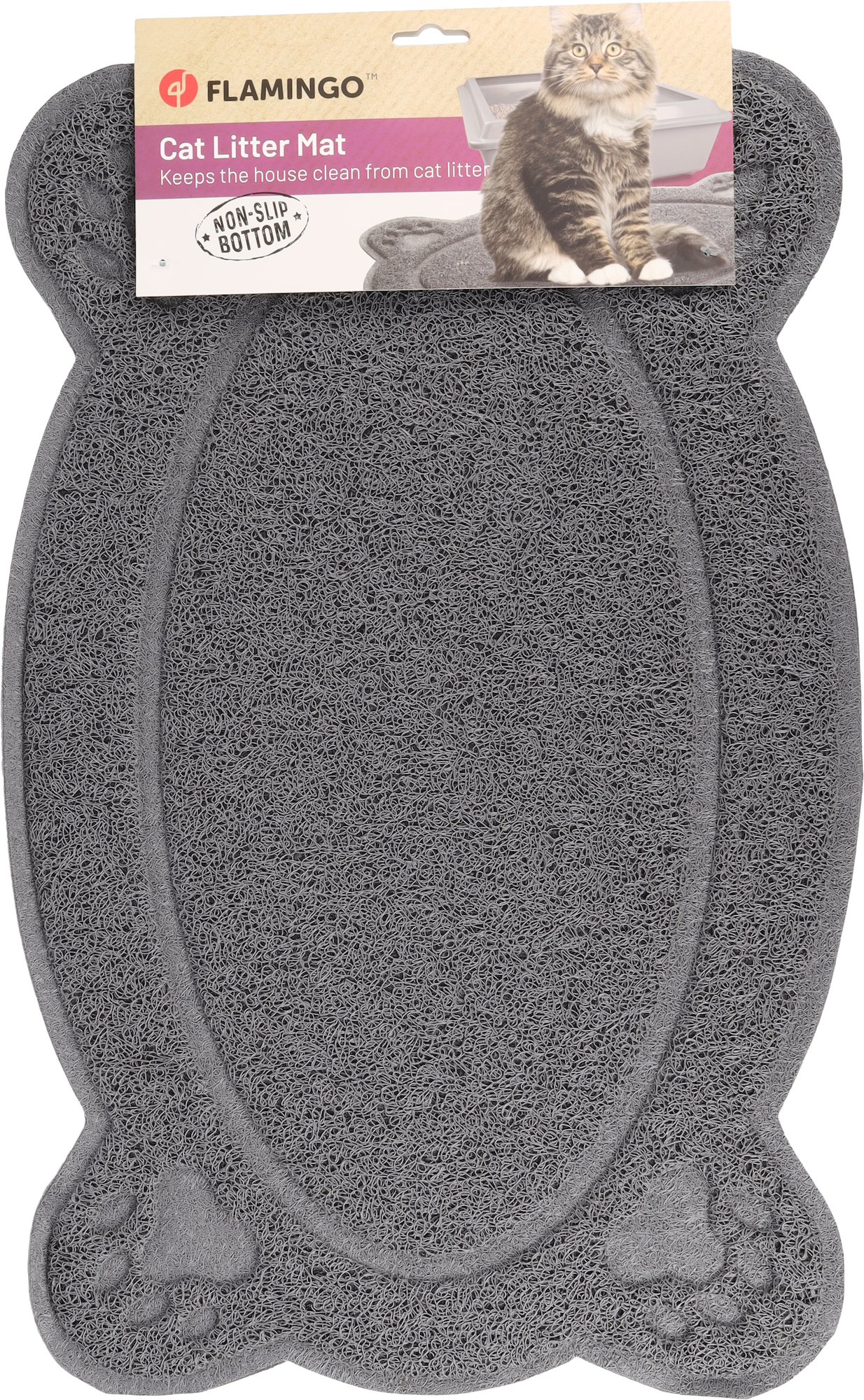Flamingo Katzenstreu Matte Randy Grau