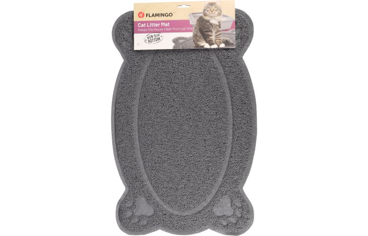 Flamingo Kattenbakmat Randy Grijs