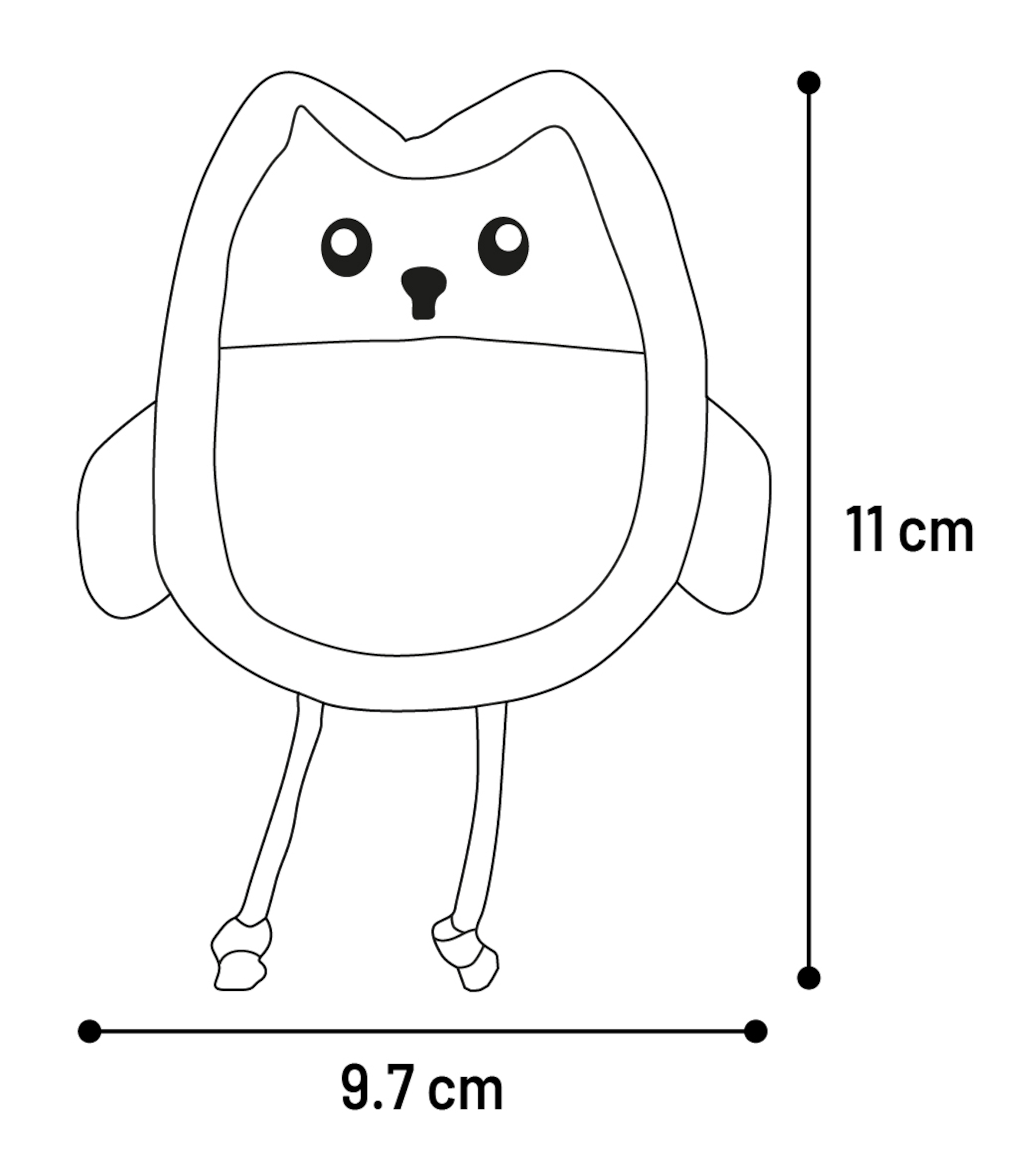 Flamingo Toy Kagra Owl & Mouse Blue