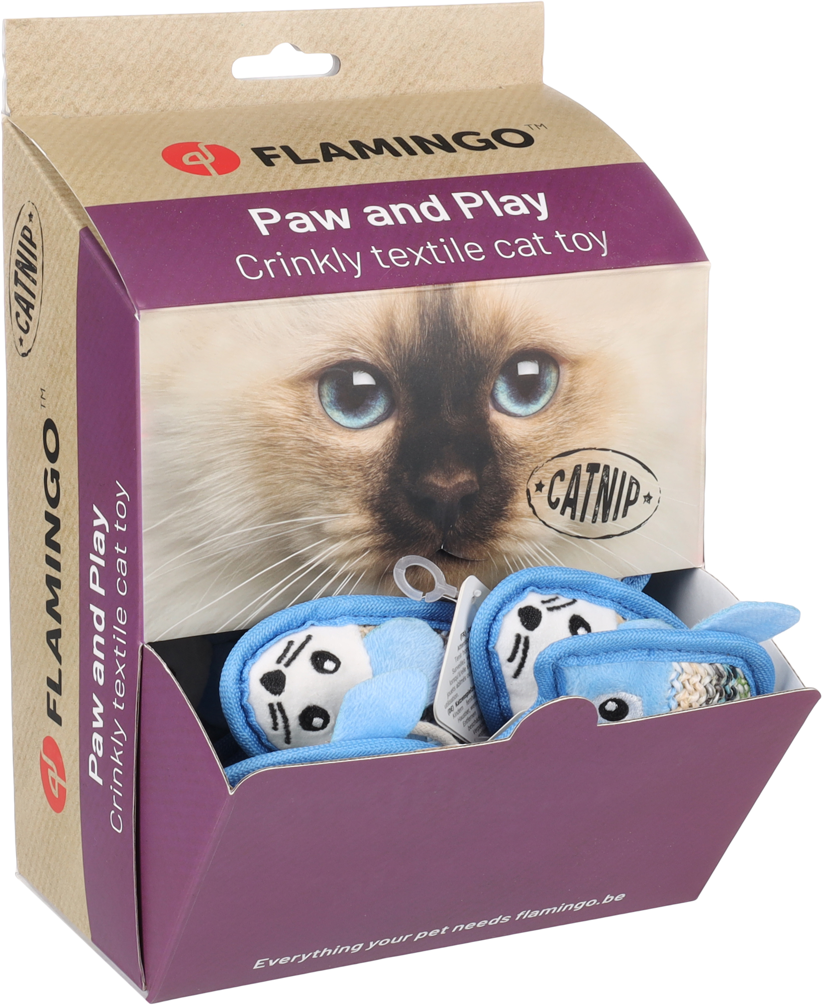 Flamingo Toy Kagra Owl & Mouse Blue