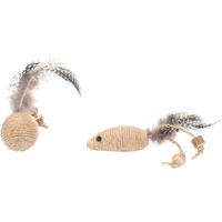 Flamingo Toy Yutsa Ball & Mouse Brown