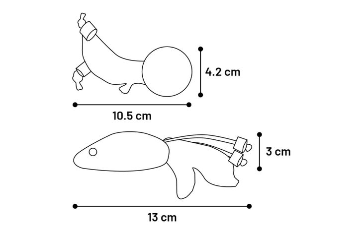 Flamingo Toy Yutsa Ball & Mouse Brown