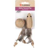 Flamingo Toy Yutsa Ball & Mouse Brown