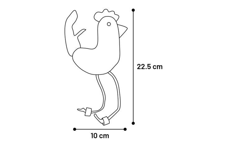 Flamingo Toy Yutsa Rooster Brown