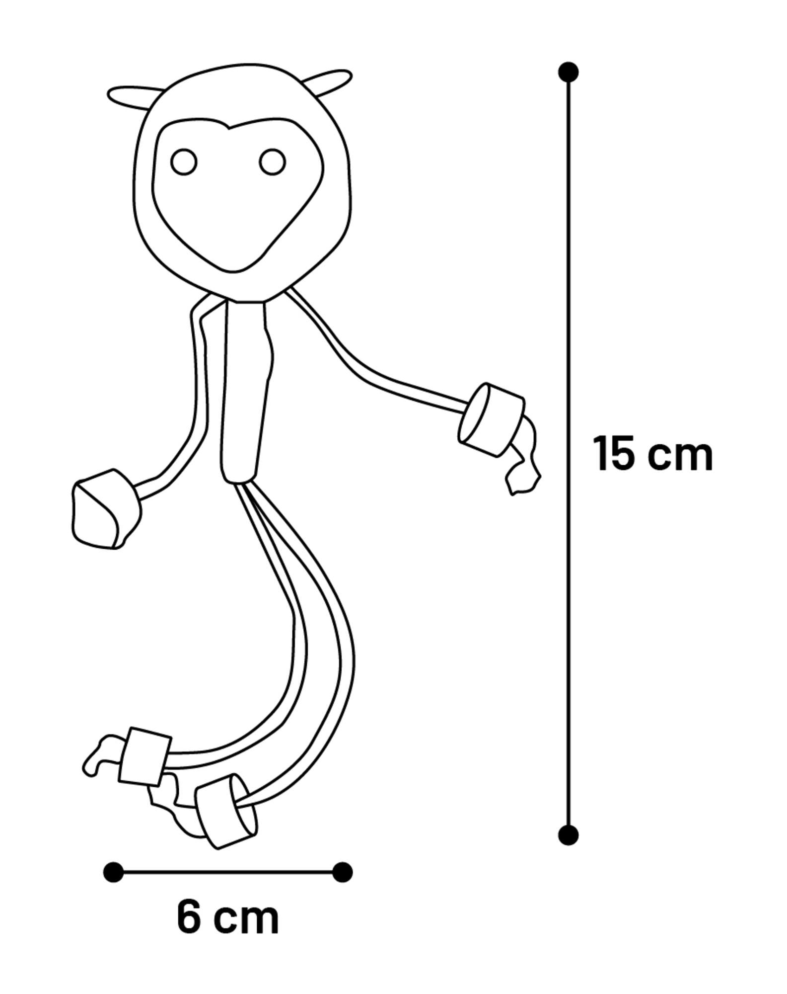 Flamingo Toy Yutsa Monkey Brown