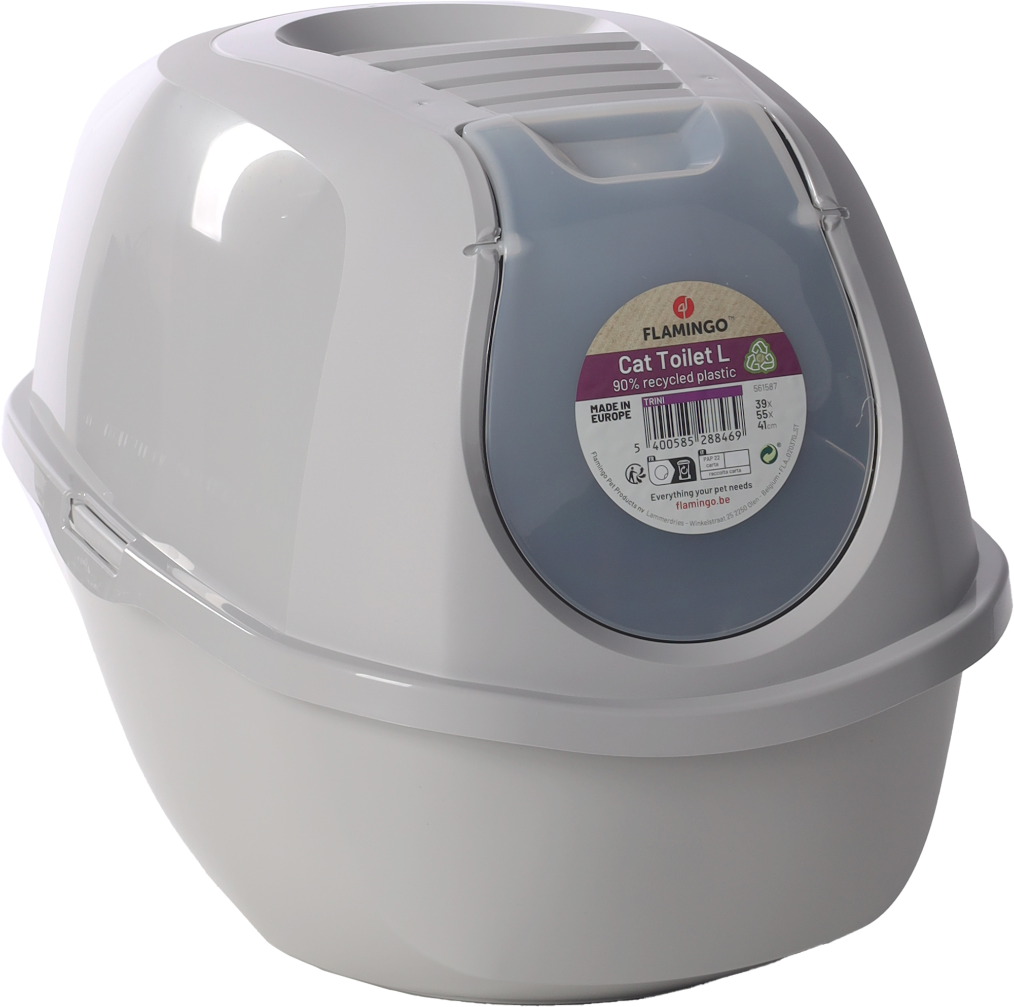 Flamingo Cat toilet Trini Taupe