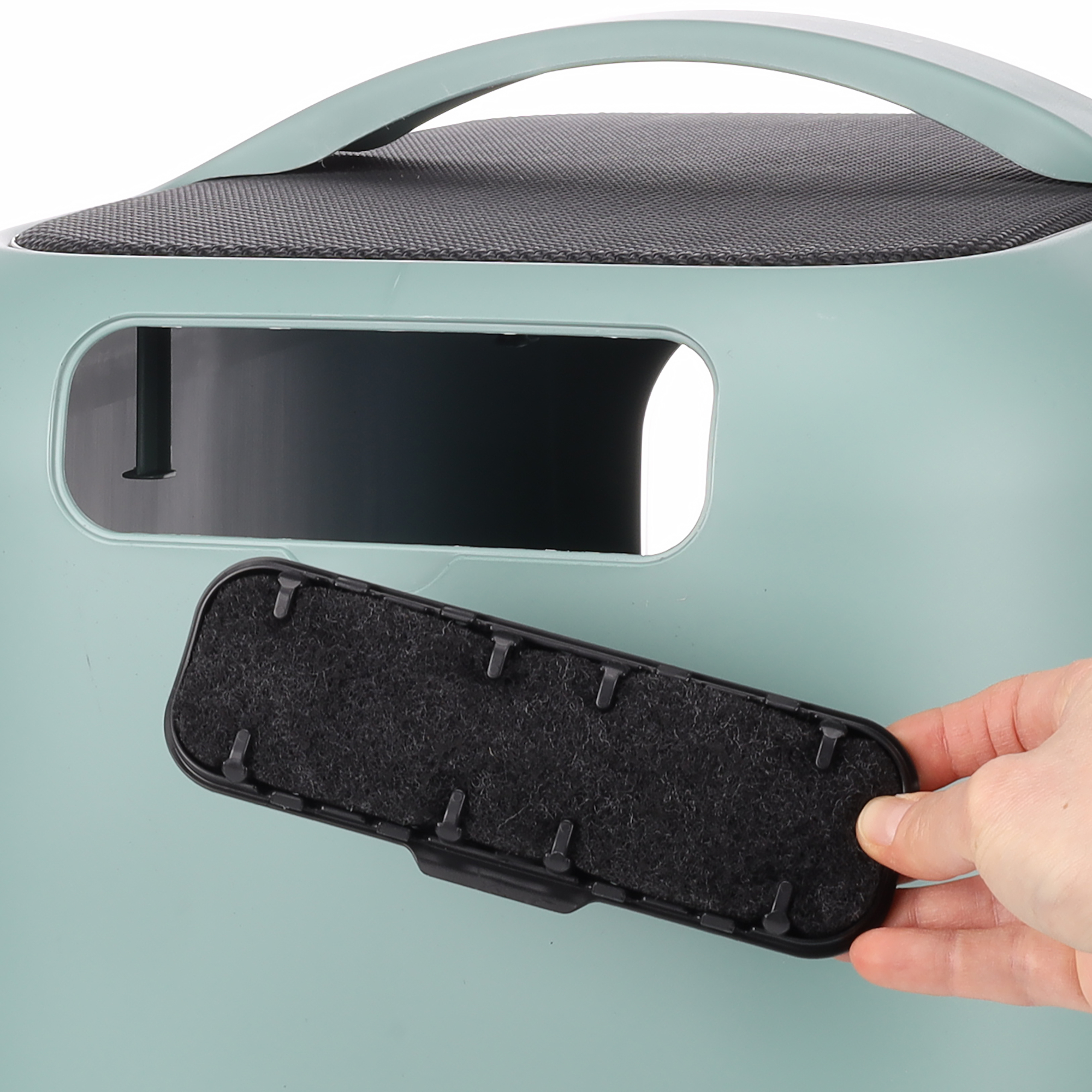 Flamingo Cat toilet Trudy Green