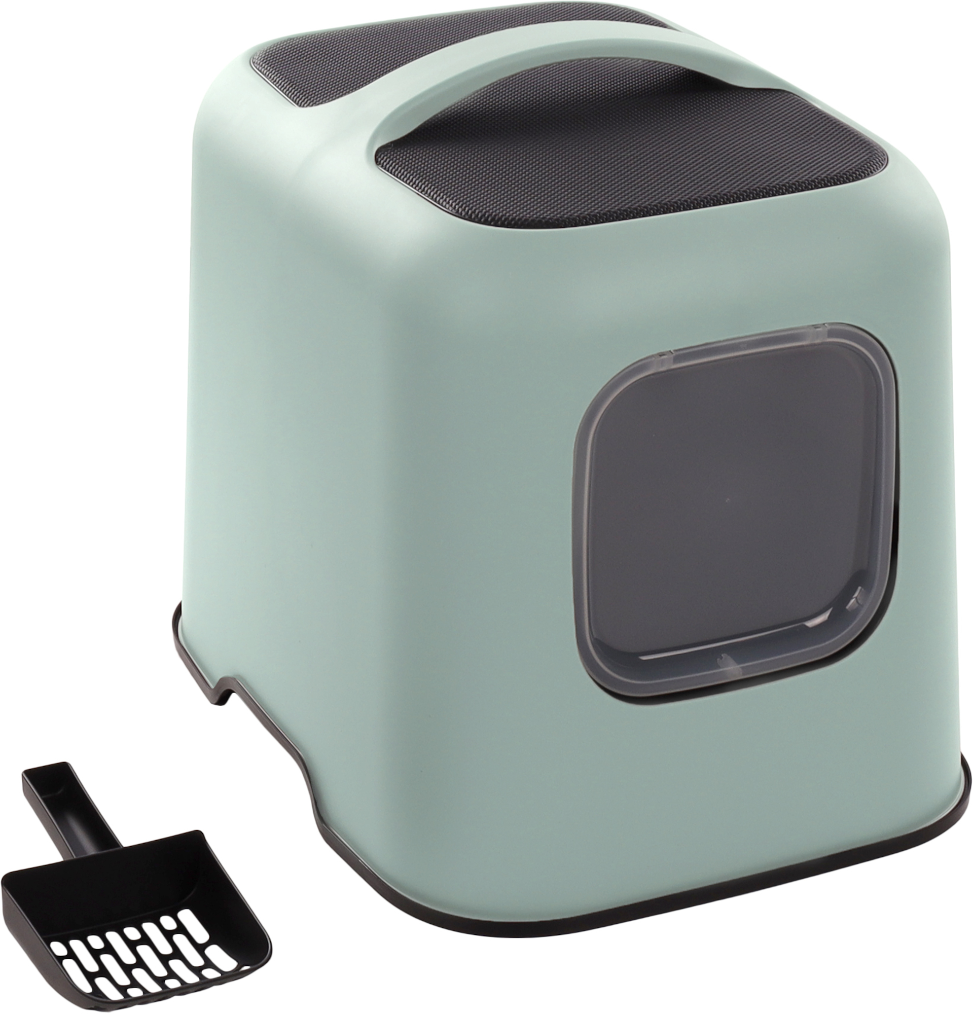 Flamingo Cat toilet Trudy Green