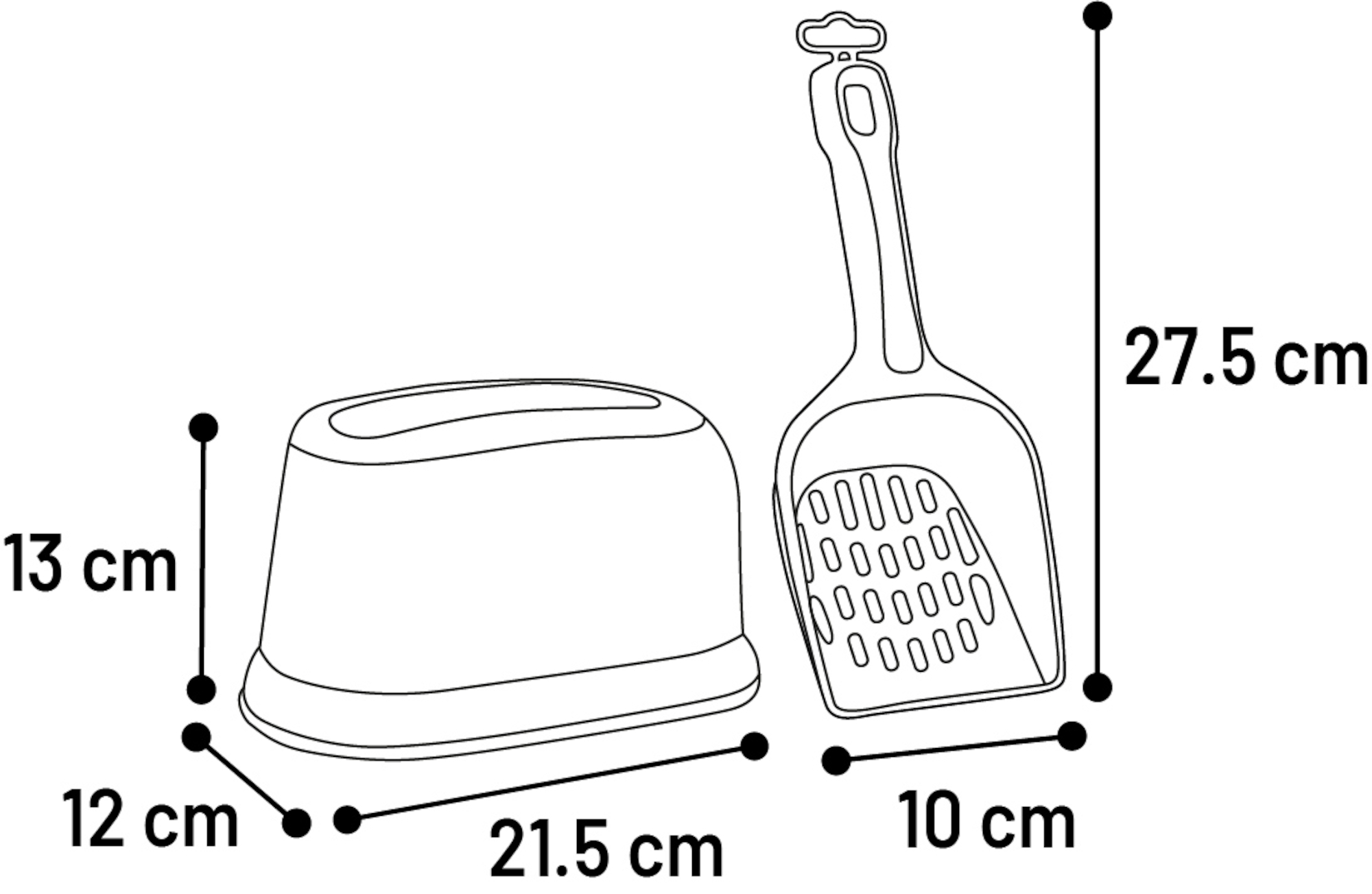 Flamingo Cat litter scoop Grey