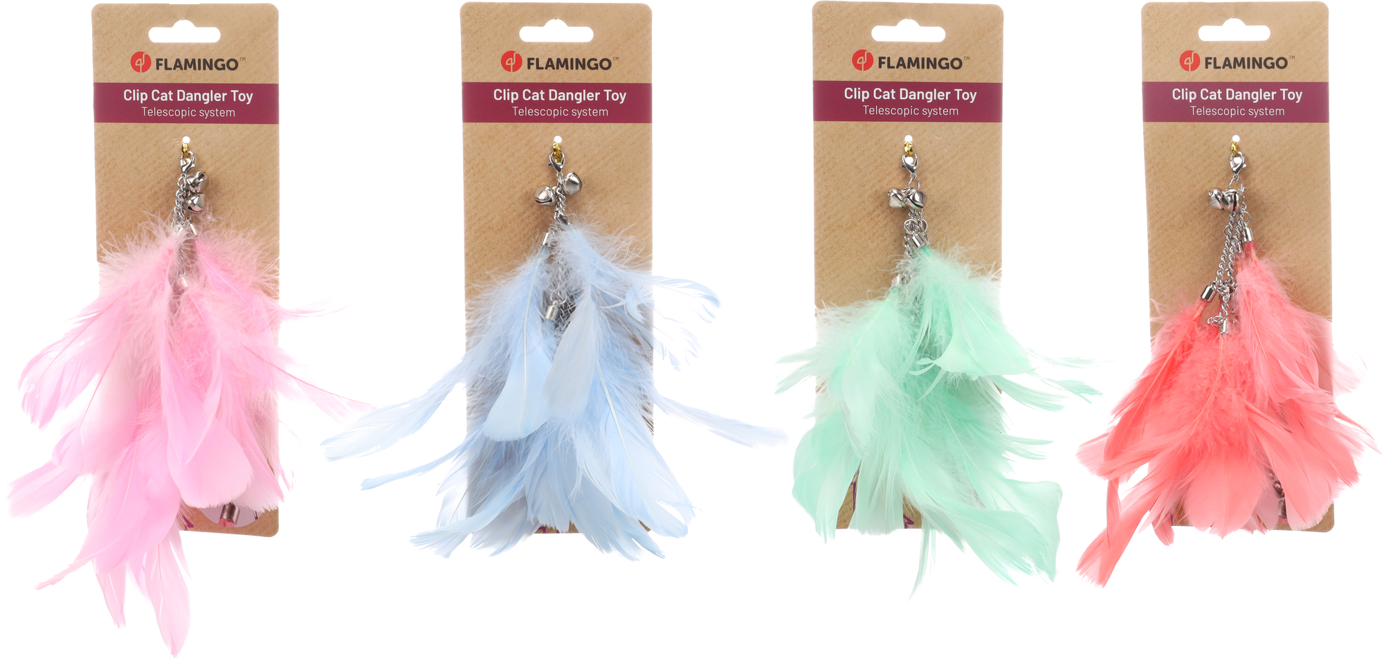 Flamingo Toy Sjuul Feather for dangler Multiple colours