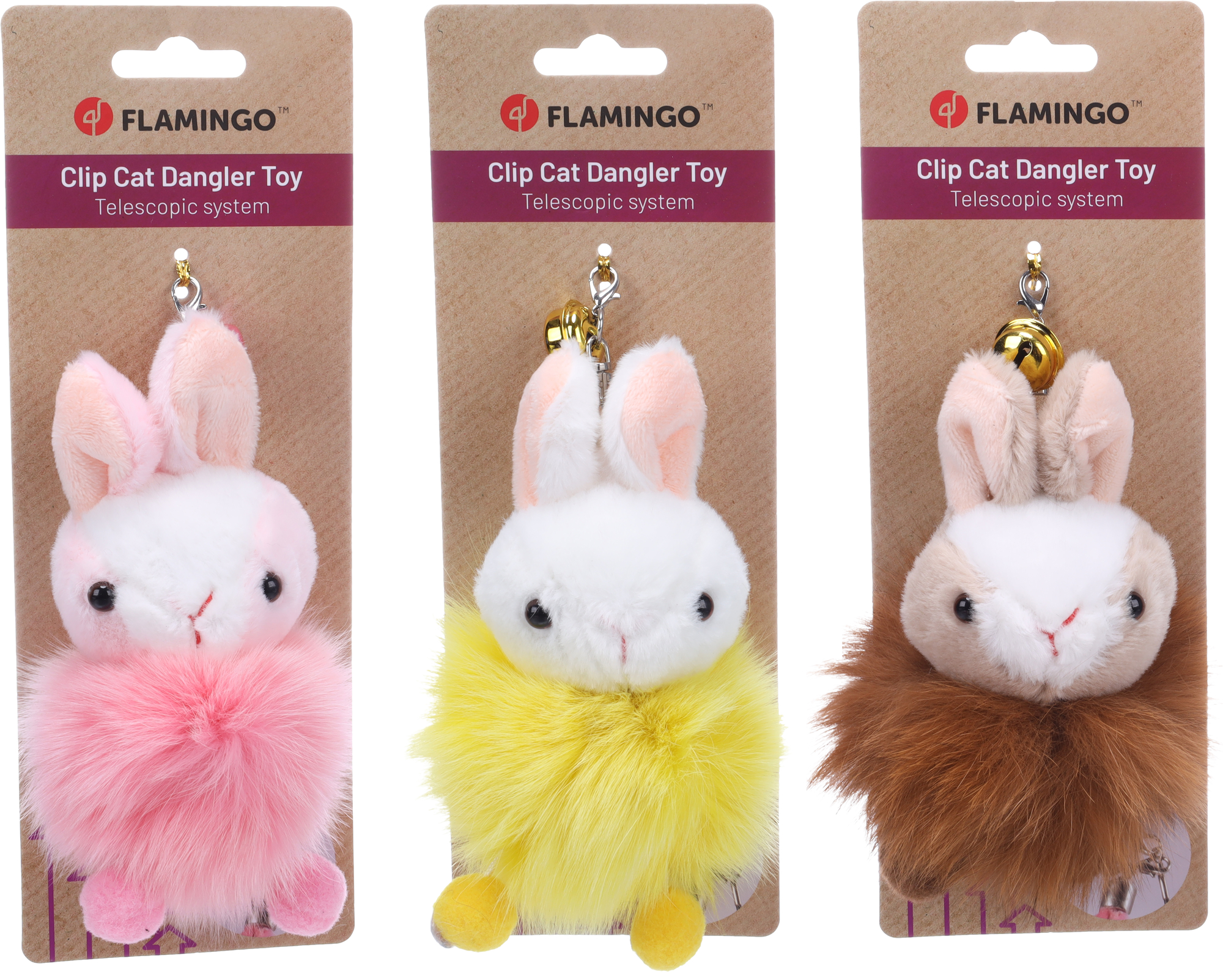 Flamingo Jouet Wiep Lapin pour canne à pêche Plusieurs couleurs
