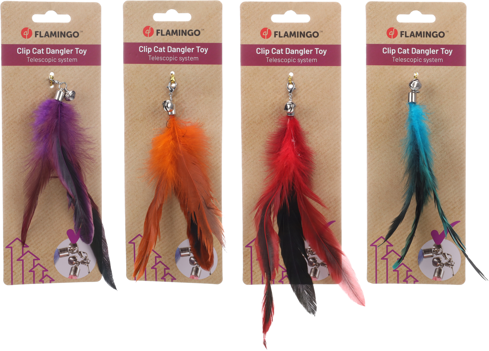 Flamingo Giocattolo Venz Piuma per canna da pesca Colori multipli