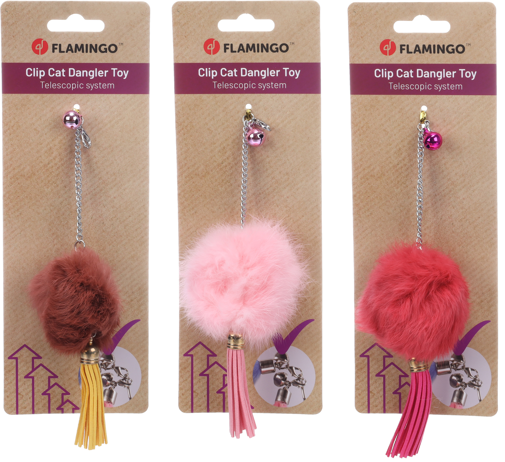 Flamingo Toy Zoey Ball for dangler Multiple colours