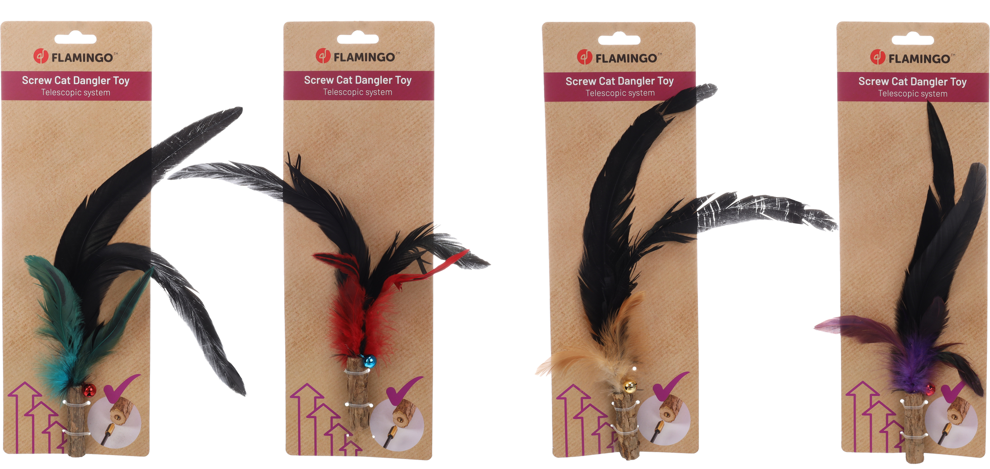 Flamingo Giocattolo Plomo Piuma per canna da pesca Colori multipli