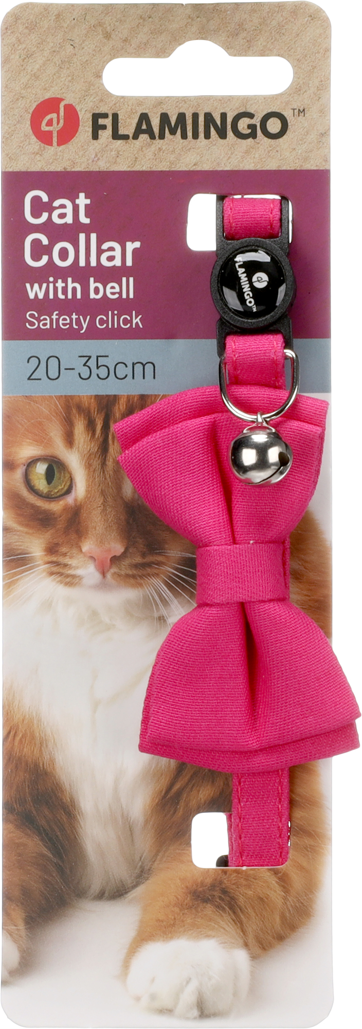 Flamingo Collare con fiocco Lomi Fuchsia