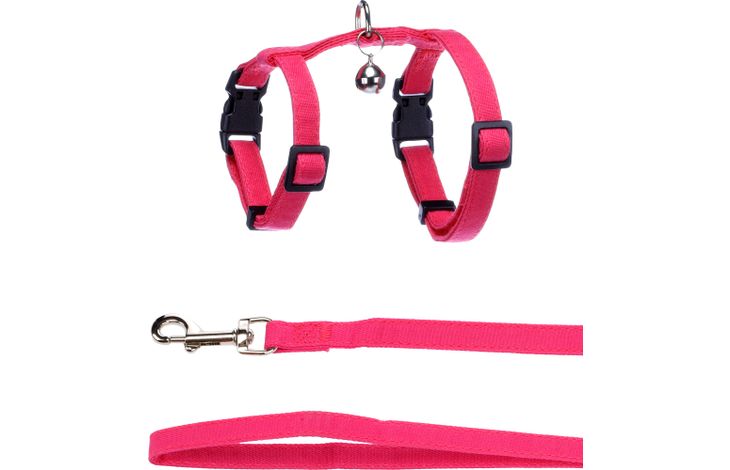 Flamingo Harnas met looplijn voor kittens Lomi Fuchsia