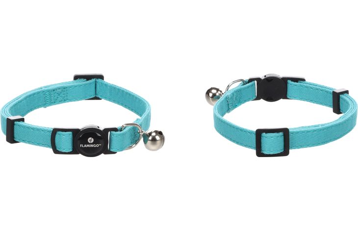 Collare Per Gatto Flamingo - Lomi Azzurro Chiaro, Regolabile 15-22 Cm - Materiale Nylon Con Fibbia Sicura - Foto 5