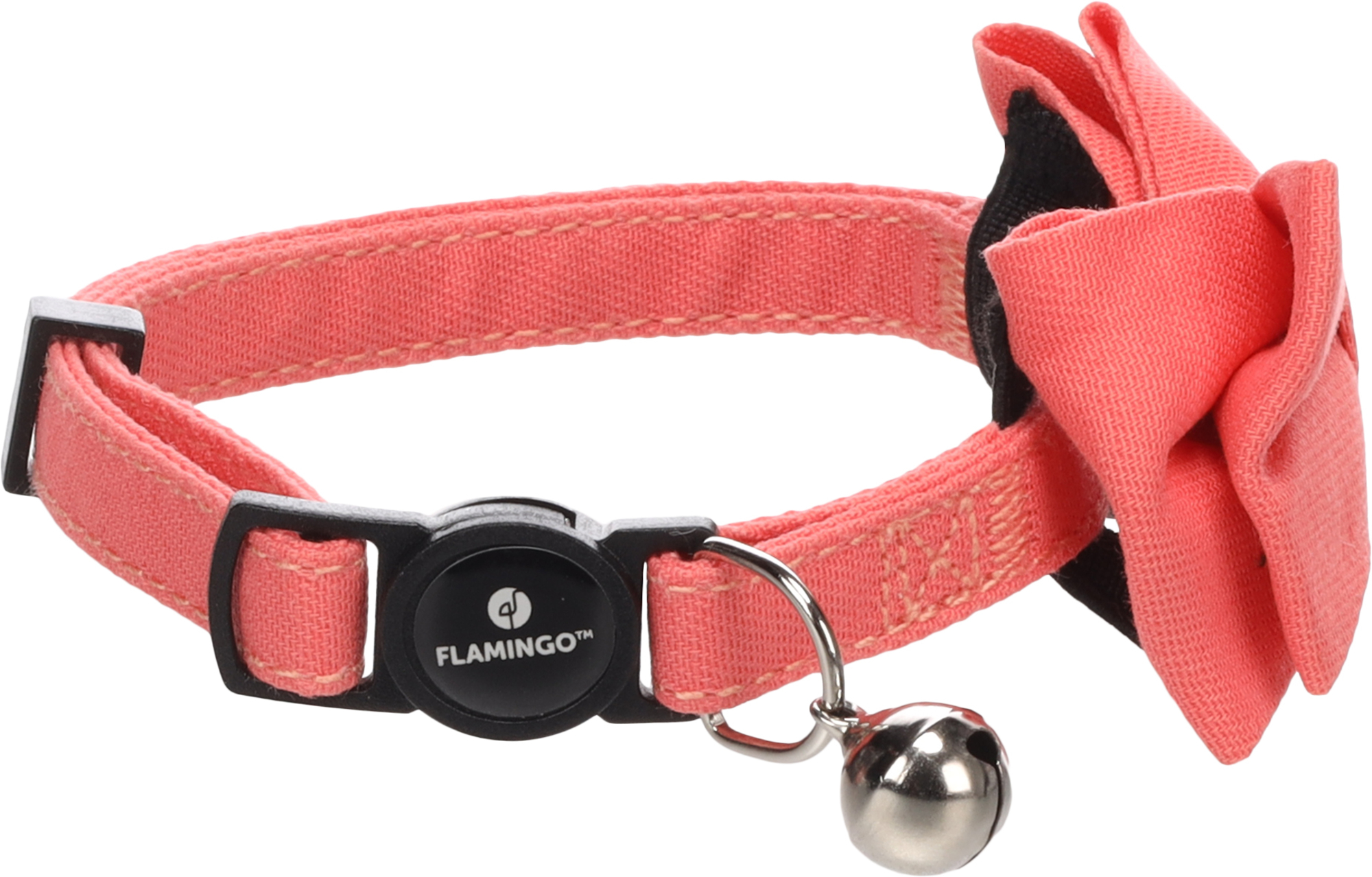 Flamingo Collar with bow tie Lomi Salmon pink