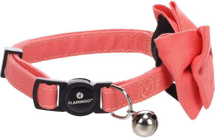 Flamingo Halsband met strik Lomi Zalmroze