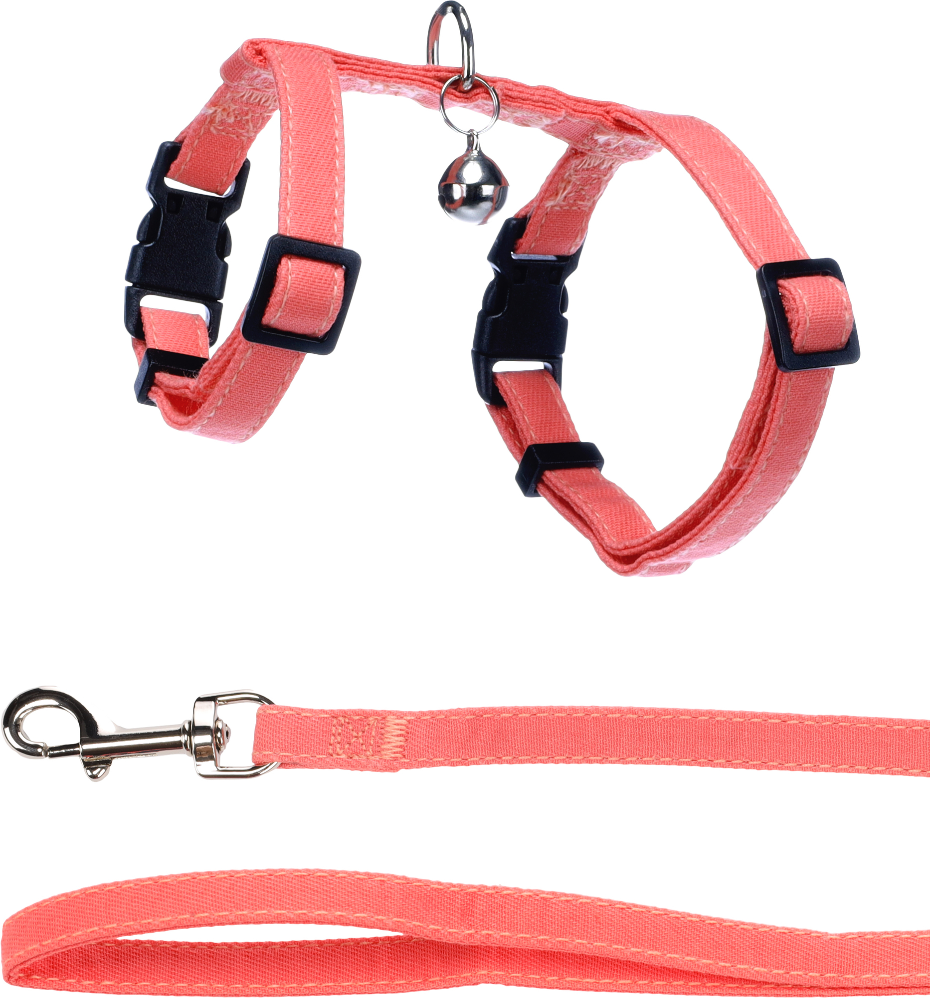 Flamingo Pettorina con guinzaglio Gattino Lomi Rosa salmone